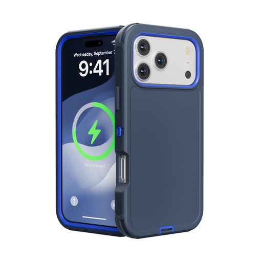 [CS-I17P-OBD-DBLBL] DualPro Protector Case for iPhone 17 Pro - Dark Blue & Blue