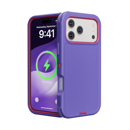 [CS-I17P-OBD-PUPN] DualPro Protector Case for iPhone 17 Pro - Purple & Pink