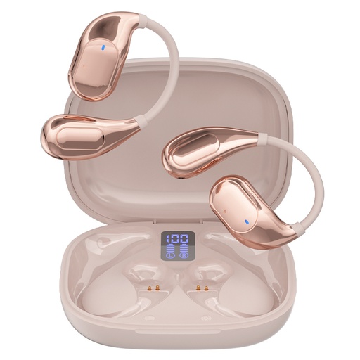 [EL-TT-WAVE44-RG] RCA Wave-44 TWS Aero Pods – Bluetooth V5.4, 5-6 Hour Playtime, Fast Charging - Rose Gold