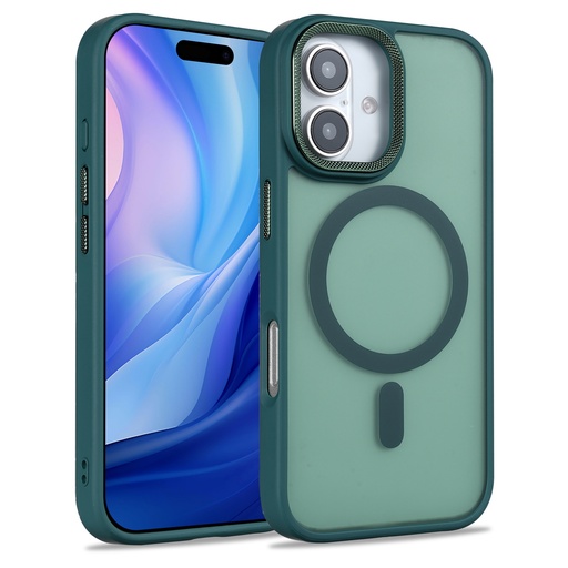 [CS-I17-MTFC-GR] Matte Focus Case with Magsafe for iPhone 17 - Dark Green
