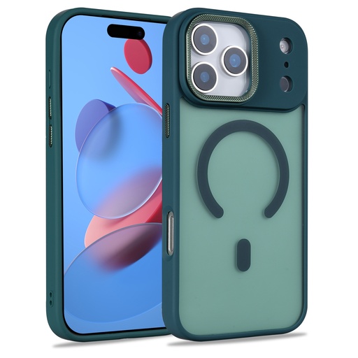 [CS-I17PM-MTFC-GR] Matte Focus Case with Magsafe for iPhone 17 Pro Max - Dark Green
