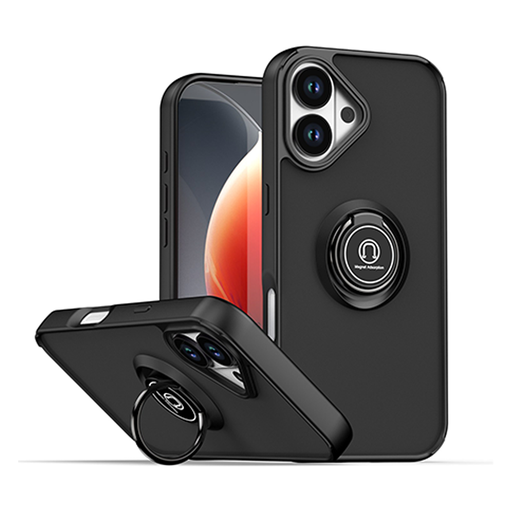 [CS-I17-MTR-BK] Matte Ring Case for iPhone 17 - Black