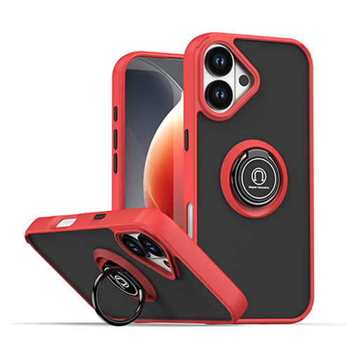 [CS-I17-MTR-RD] Matte Ring Case for iPhone 17 - Red