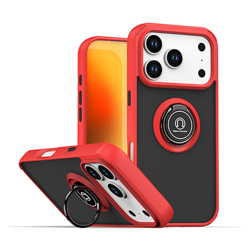 [CS-I17P-MTR-RD] Matte Ring Case for iPhone 17 Pro - Red