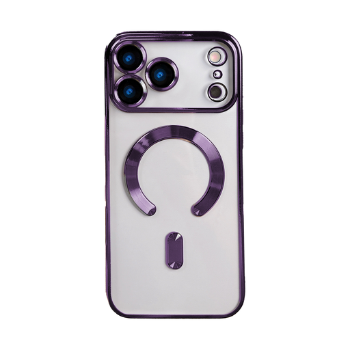 [CS-I17A-MCCC-PU] Colorful Clear Case with Magsafe for iPhone Air - Purple