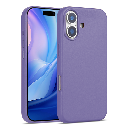 [CS-I17-ALC-PU] Leatherette Case with inner Magsafe for iPhone 17 - Purple
