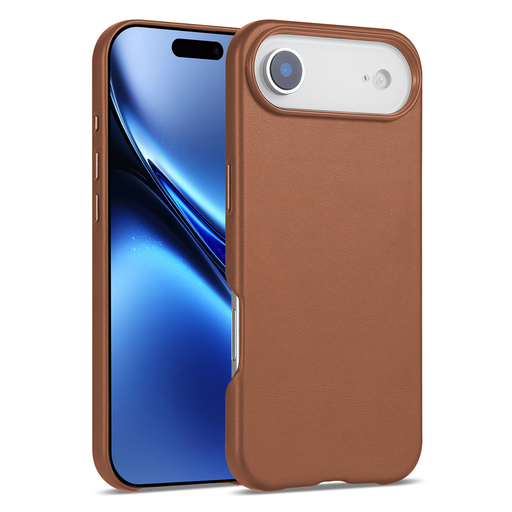 [CS-I17A-ALC-BR] Leatherette Case with inner Magsafe for iPhone Air - Brown