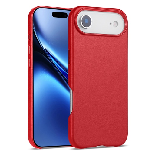 [CS-I17A-ALC-RD] Leatherette Case with inner Magsafe for iPhone Air - Red