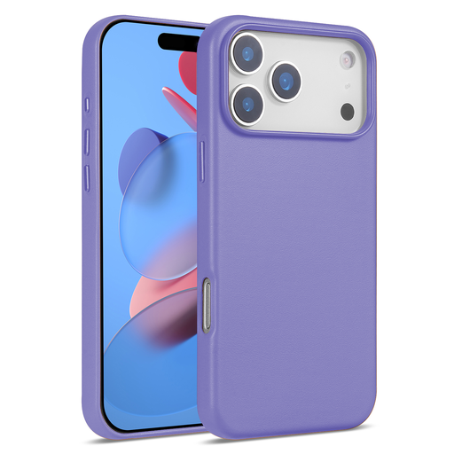 [CS-I17P-ALC-PU] Leatherette Case with inner Magsafe for iPhone 17 Pro - Purple