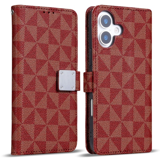 [CS-I17-TWC-RD] Triangle Wallet Case for iPhone 17 - Red
