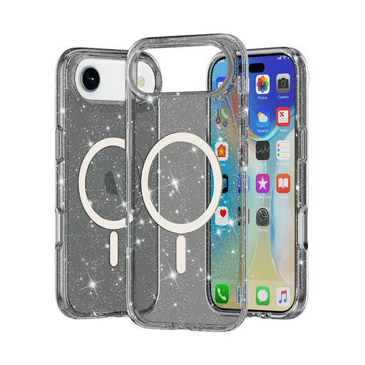 [CS-I17A-MTSC-SPBK] Transparent Color Case with Magsafe for iPhone Air - Sparkle Black