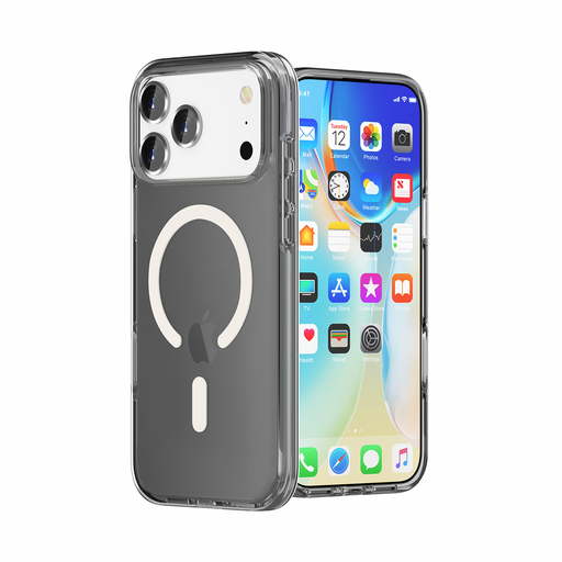 [CS-I17PM-MTSC-BK] Transparent Color Case with Magsafe for iPhone 17 Pro Max - Black