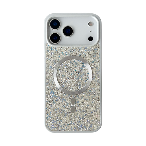 [CS-I17A-BCM-WH] Blinged Case with Magsafe for iPhone Air - White