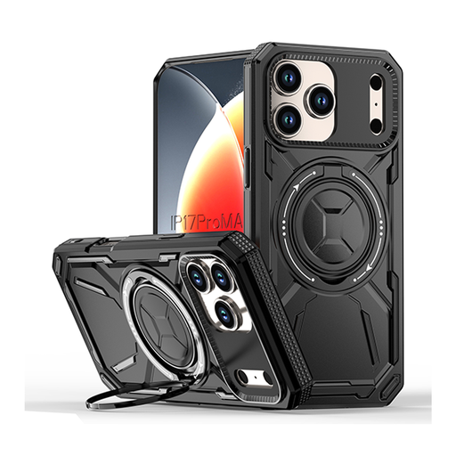 [CS-I17A-ARSC-BK] Armor Rotate Stand Case with Magsafe for iPhone Air - Black