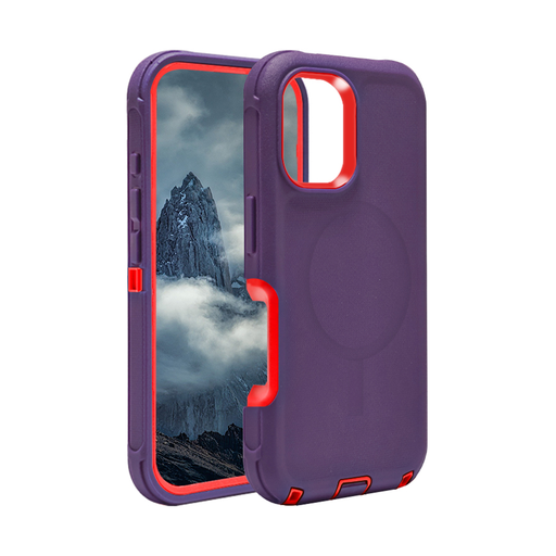[CS-I16PM-OBDM-PUPN]  DualPro Protector Case with Magsafe for iPhone 16 Pro Max - Purple & Pink