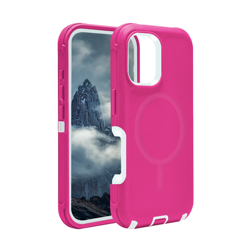 [CS-I17A-OBDM-PNWH]  DualPro Protector Case with Magsafe for iPhone Air - Pink & White