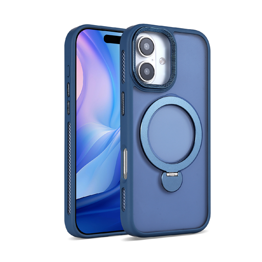 [CS-I17-RSC-DBL] Rotating Stand Case with Magsafe for iPhone 17 - Dark Blue