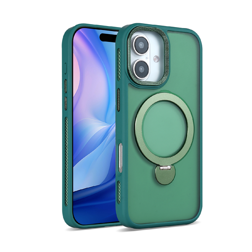 [CS-I17-RSC-GR] Rotating Stand Case with Magsafe for iPhone 17 - Green
