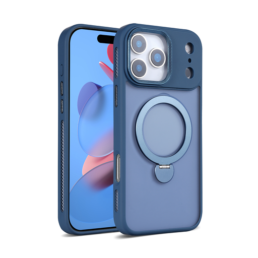 [CS-I17P-RSC-DBL] Rotating Stand Case with Magsafe for iPhone 17 Pro - Dark Blue