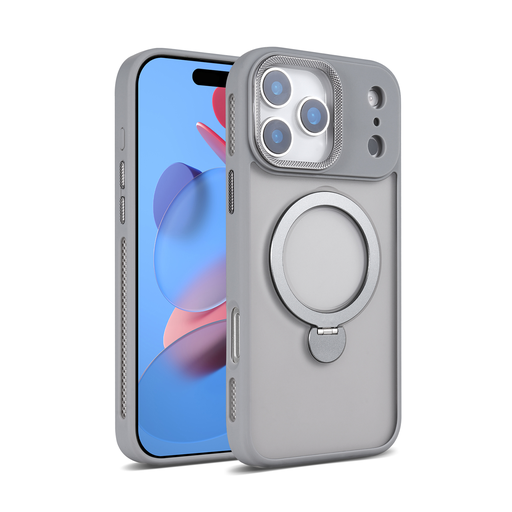 [CS-I17P-RSC-GY] Rotating Stand Case with Magsafe for iPhone 17 Pro - Gray