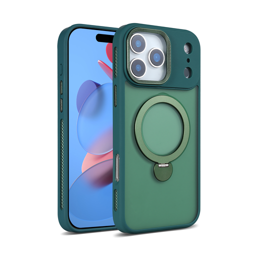 [CS-I17P-RSC-GR] Rotating Stand Case with Magsafe for iPhone 17 Pro - Green