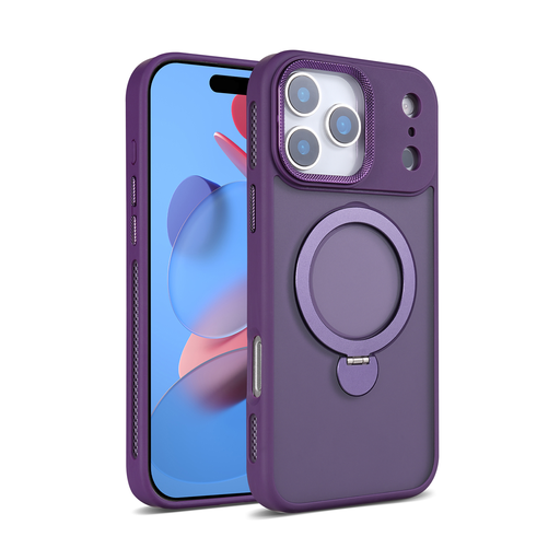[CS-I17P-RSC-PU] Rotating Stand Case with Magsafe for iPhone 17 Pro - Purple