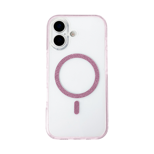 [CS-I17-GBC-PN] Glossy Bumper Clear Case with Magsafe for iPhone 17 - Pink
