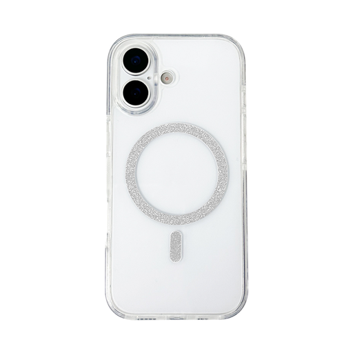 [CS-I17-GBC-SI] Glossy Bumper Clear Case with Magsafe for iPhone 17 - Silver
