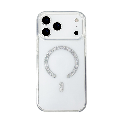 [CS-I17P-GBC-SI] Glossy Bumper Clear Case with Magsafe for iPhone 17 Pro - Silver