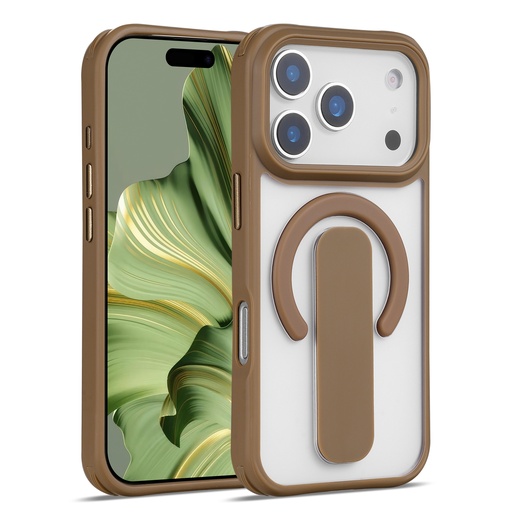 [CS-I17P-SMH-DST]  Sophisticated Matte Stand Holder Case with Magsafe for iPhone 17 Pro - Desert
