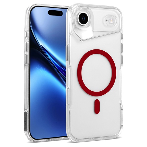 [CS-I17A-CMCC-RD] Colored Magsafe Clear Case for iPhone Air - Red