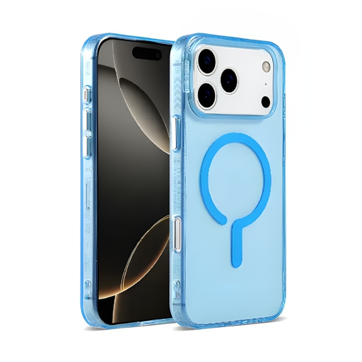 [CS-I17-JCC-BL] Joyful Color Clear Case with Magsafe for iPhone 17 - Blue