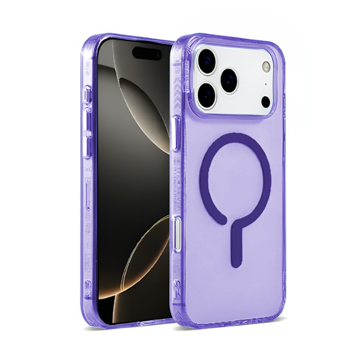 [CS-I17A-JCC-PU] Joyful Color Clear Case with Magsafe for iPhone Air - Purple