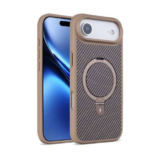 [CS-I17A-CRBS-GO] Carbon Stand  Case with Magsafe for iPhone Air - Gold