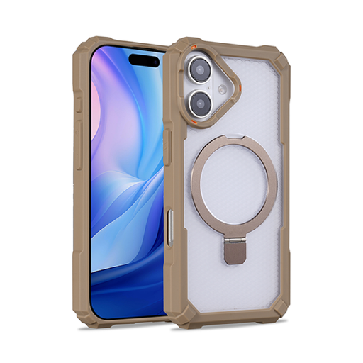 [CS-I17-RUG-GO] Rugged Stand Case for iPhone 17 - Gold