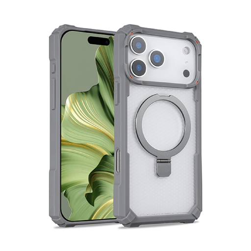 [CS-I17P-RUG-GY] Rugged Stand Case for iPhone 17 Pro - Gray
