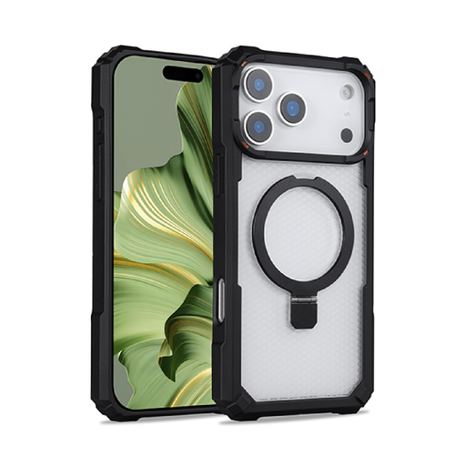 [CS-I17PM-RUG-BK] Rugged Stand Case for iPhone 17 Pro Max - Black