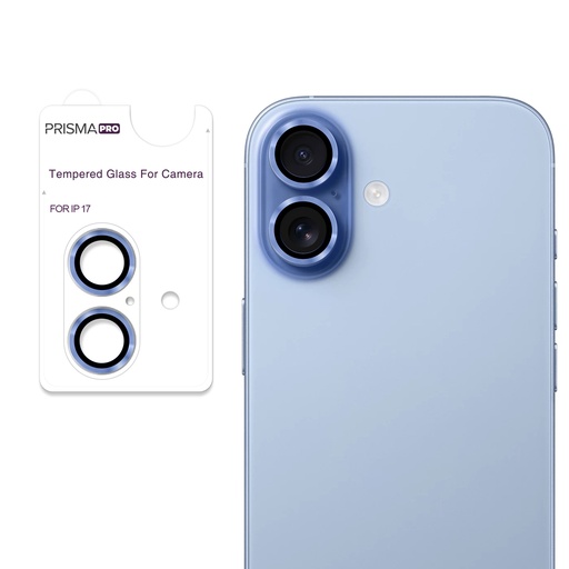 [PP-I17-RCL-LBL] Prisma Pro Shield - Ring Camera Lens w/HD Tempered Glass for iPhone 17 (Light Blue)