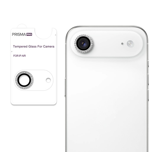 [PP-I17A-DCL-SI] Prisma Pro Shield - Diamond Camera Lens w/HD Tempered Glass for iPhone 17 Air (Silver)