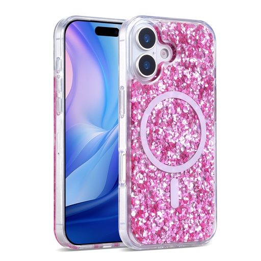 [CS-I17-MGL-PN] Magsafe Glitter Case for iPhone 17 - Pink