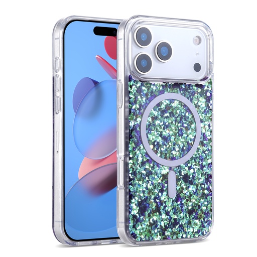 [CS-I17P-MGL-DBL] Magsafe Glitter Case for iPhone 17 Pro - Dark Blue
