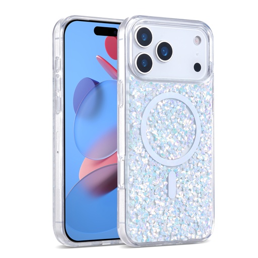 [CS-I17P-MGL-SI] Magsafe Glitter Case for iPhone 17 Pro - Silver