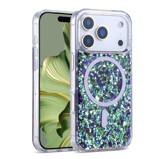 [CS-I17PM-MGL-DBL] Magsafe Glitter Case for iPhone 17 Pro Max - Dark Blue
