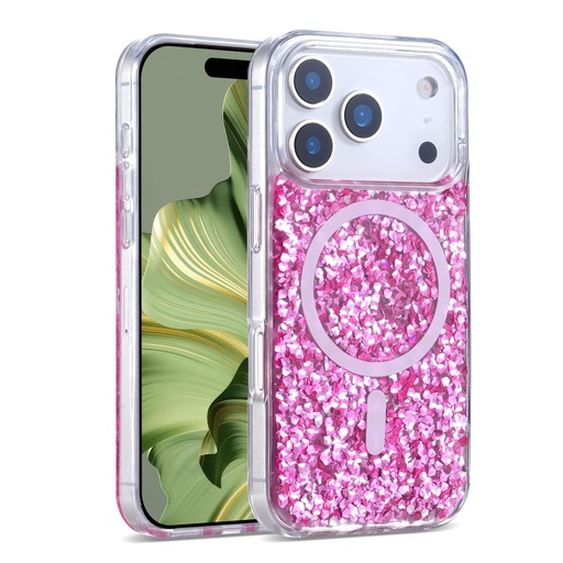 [CS-I17PM-MGL-PN] Magsafe Glitter Case for iPhone 17 Pro Max - Pink
