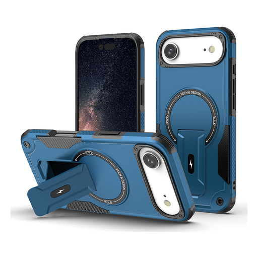 [CS-I17A-SSCM-BL] Shockproof Stand Case with Magsafe for iPhone Air - Blue