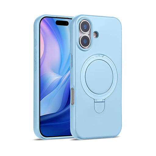 [CS-I17-PSCM-BL] Premium Silicone Stand Case with Magsafe for iPhone 17 - Blue