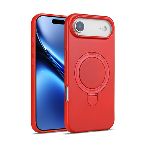 [CS-I17A-PSCM-RD] Premium Silicone Stand Case with Magsafe for iPhone Air - Red