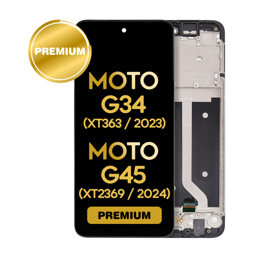 [LCD-XT2369-WF-BK] LCD Assembly With Frame For Motorola Moto G34 (XT2363 / 2023) / G45 5G (XT2369 / 2024) (Premium) (All Colors)