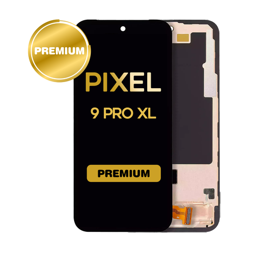 [LCD-GP9PXL-WF-FP-BK] OLED Assembly With Frame (With Finger Print Sensor) For Google Pixel 9 Pro XL (All Colors) (Premium)