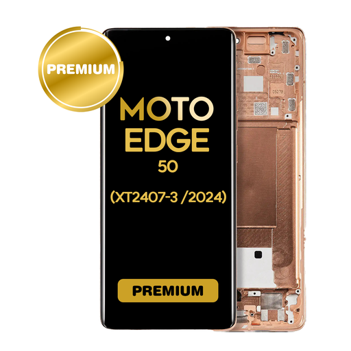 [LCD-XT2407-3-WF-PCH] OLED Assembly With Frame For Motorola Moto Edge 50 (XT2407-3 / 2024) (Premium) (Peach Fuzz)